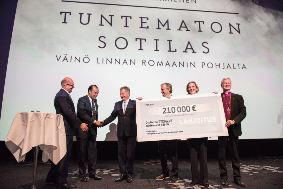 CapMan keräsi Tukikummit-säätiölle yli 200 000 euroa 100-vuotiaan Suomen kunniaksi